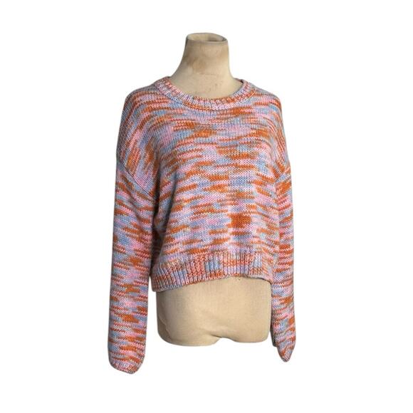 Shein pink blue orange stripes sweater size Small - Picture 10 of 12